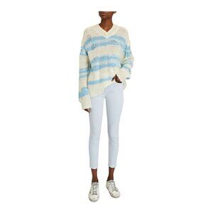 L'Agence Light Blue Margot Skinny High-Rise‎ Bridgewater Cropped Jeans Size 25